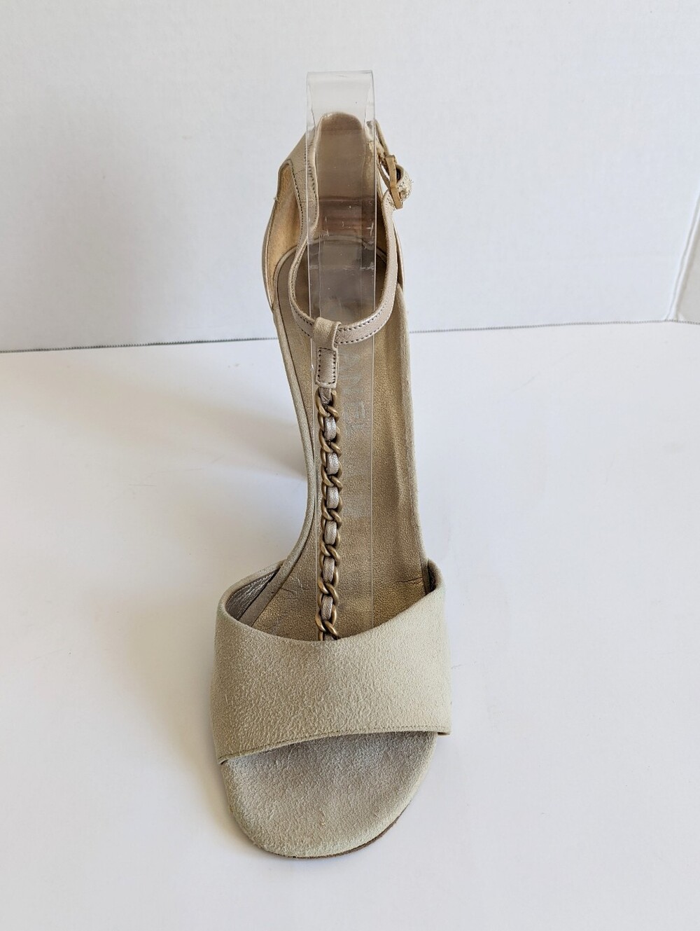 VINTAGE CHANEL Chain Heels 38.5 - Picture 7 of 16
